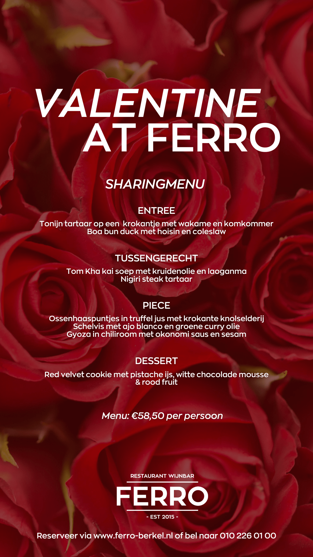 Valentijns menu 2026